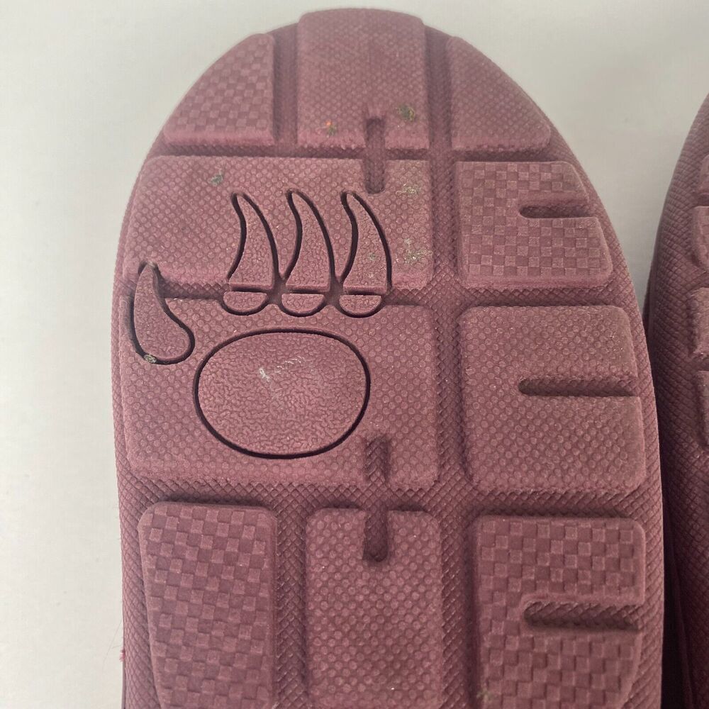 BEARPAW Women Moccasin Comfortable & Light-Weight Slipper/Shoe Size 7 Wool Wine - Picture 9 of 14